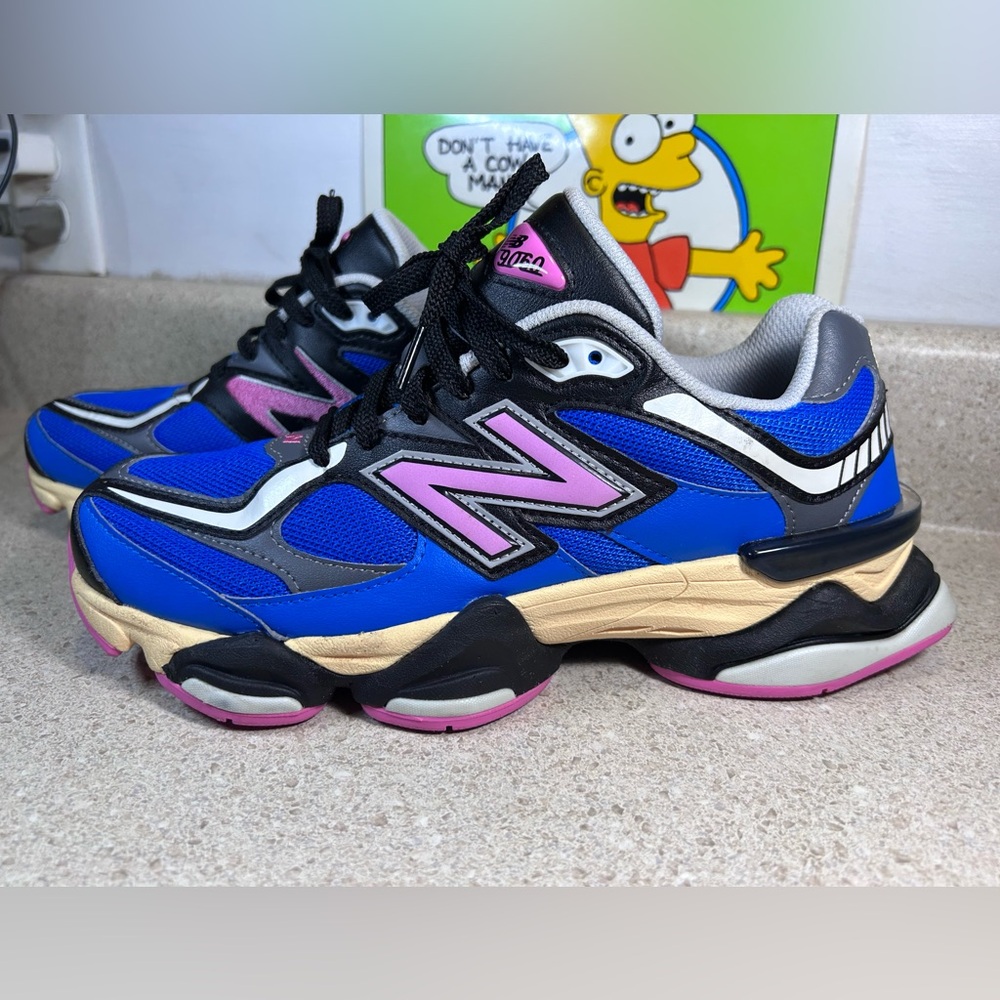 New Balance 9060 Blue Oasis Real Pink Men’s 8 Women’s 9.5 EUC - Picture 4 of 11